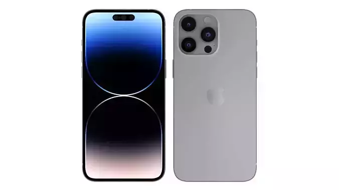 Apple iPhone 14 Pro Max Silver 3D model