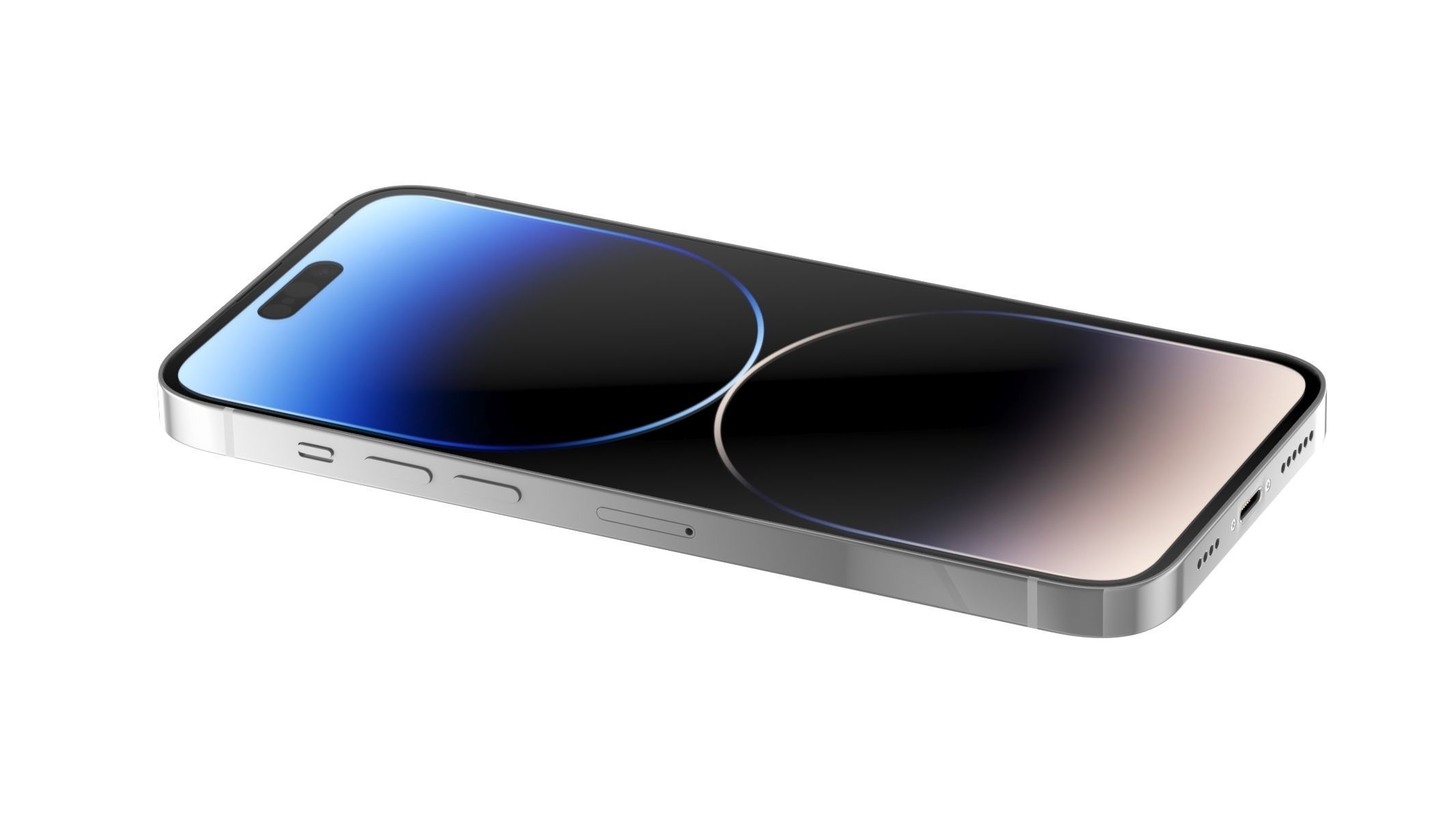 Apple iPhone 14 Pro Max Silver 3D model_8