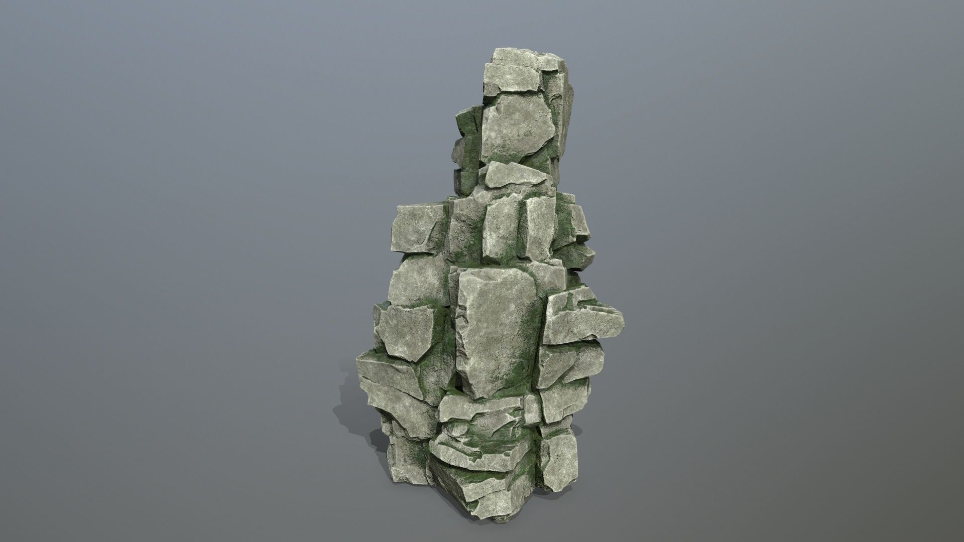 cliff rocks Low-poly 3D model_12