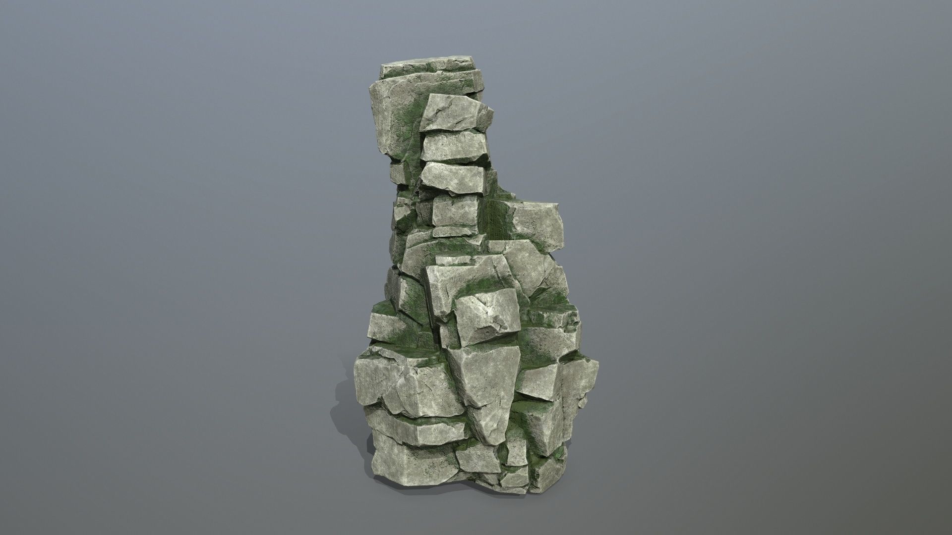 cliff rocks Low-poly 3D model_14