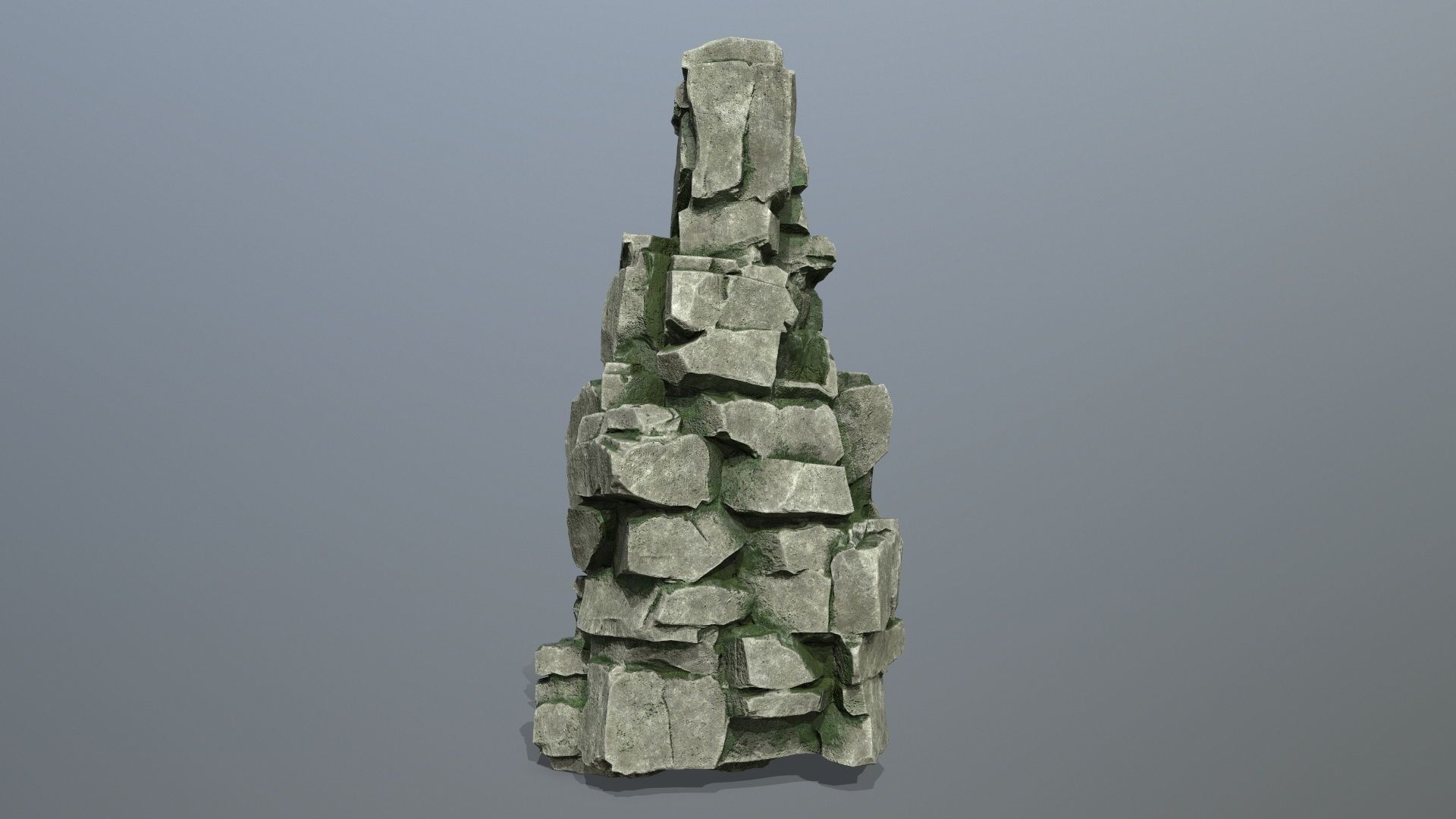 cliff rocks Low-poly 3D model_8