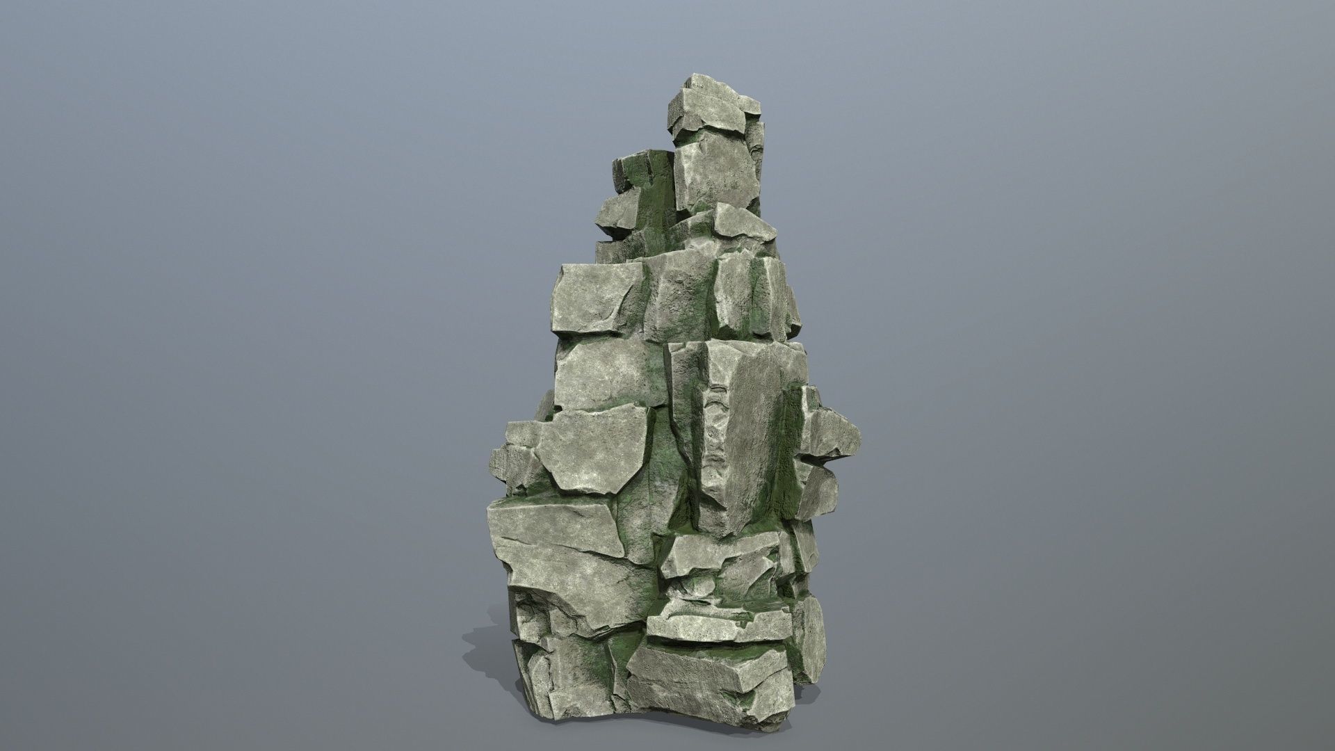 cliff rocks Low-poly 3D model_6