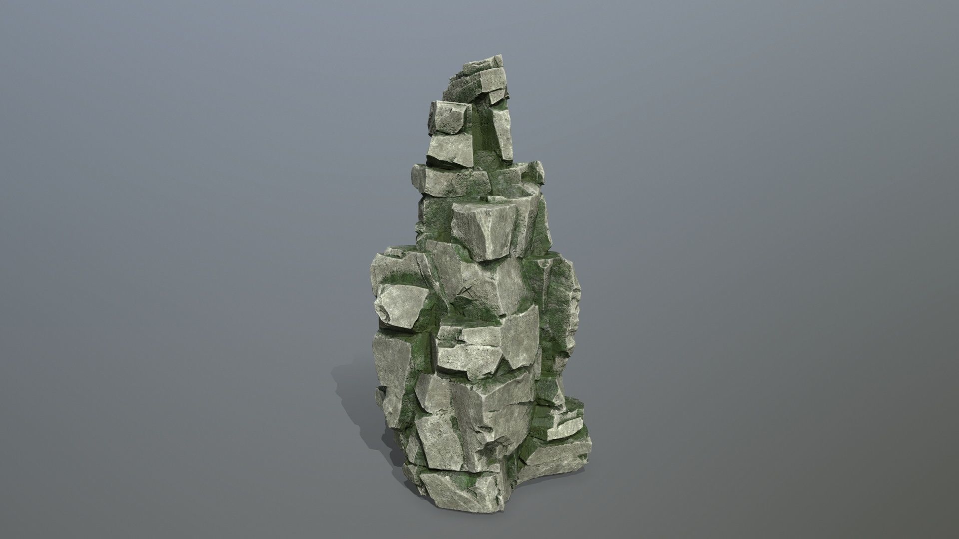 cliff rocks Low-poly 3D model_13