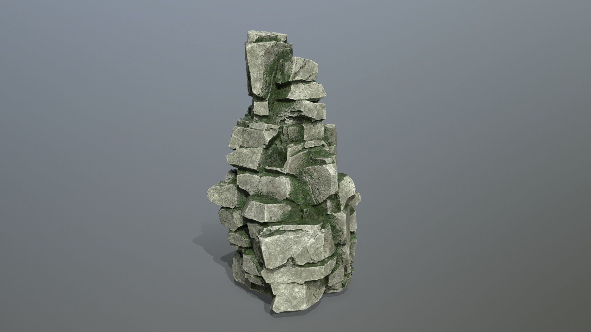 cliff rocks Low-poly 3D model_10