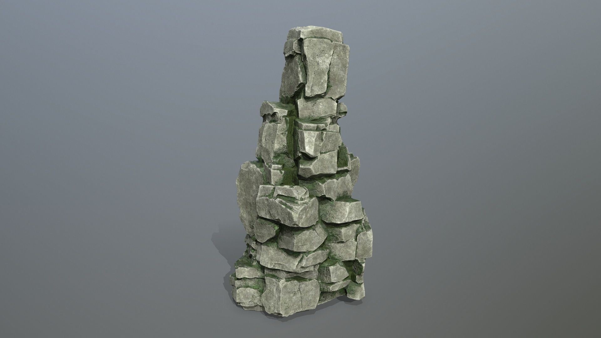 cliff rocks Low-poly 3D model_11