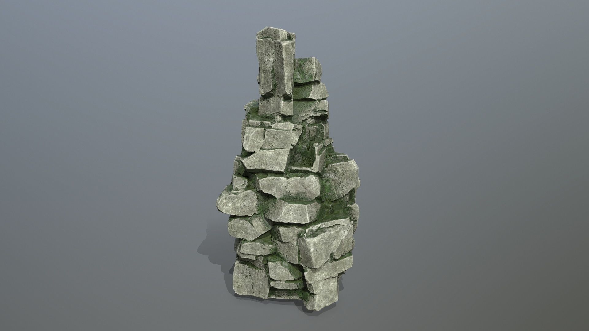 cliff rocks Low-poly 3D model_15