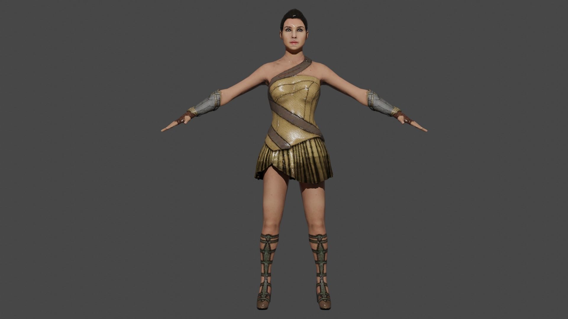 Wonder Woman Low-poly 3D model_1