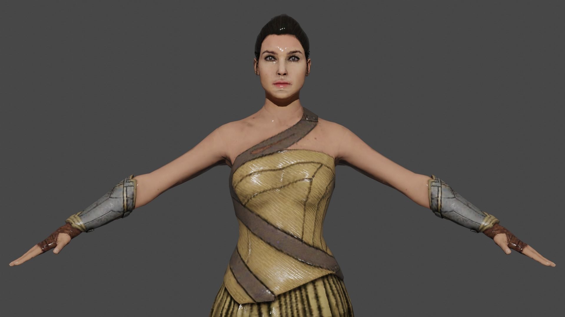 Wonder Woman Low-poly 3D model_2