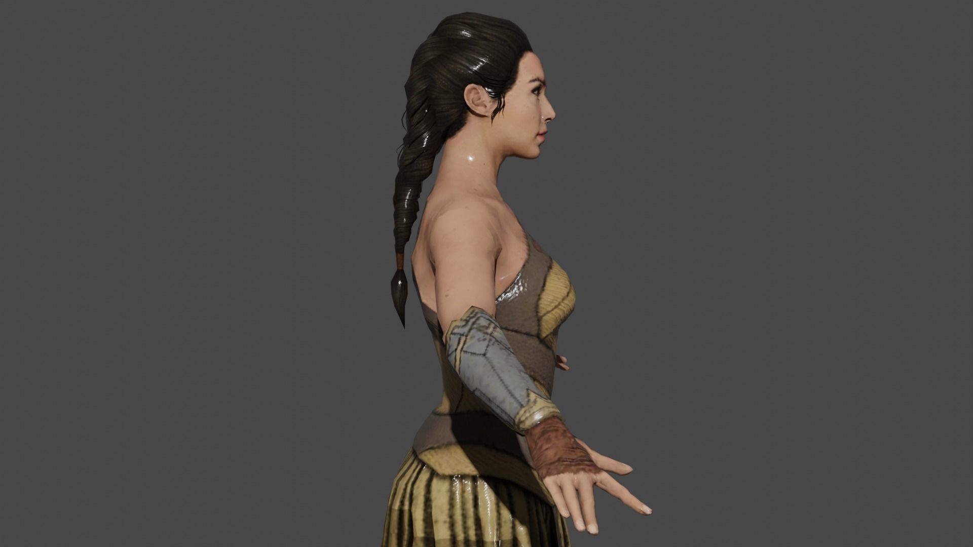 Wonder Woman Low-poly 3D model_4