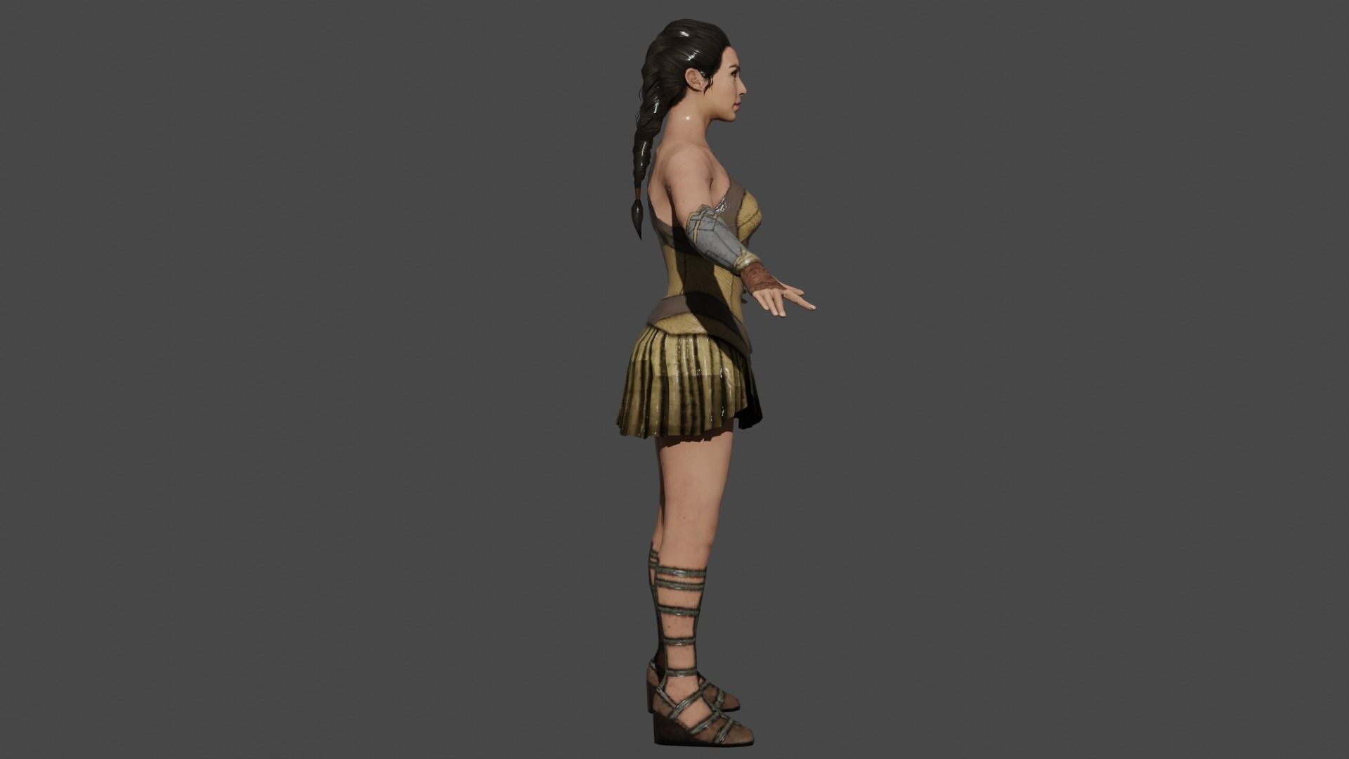 Wonder Woman Low-poly 3D model_3