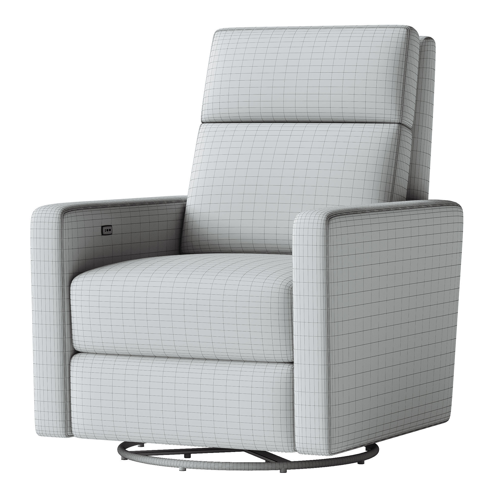 Rixby Natural Nursery Power Recliner Swivel Recliner Chair 3D model