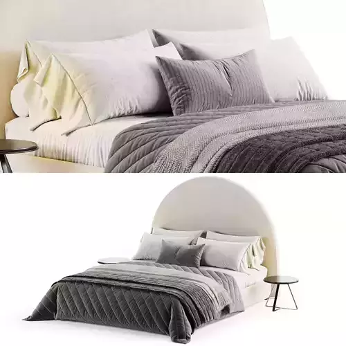 Demi Bed by DWR 3D model