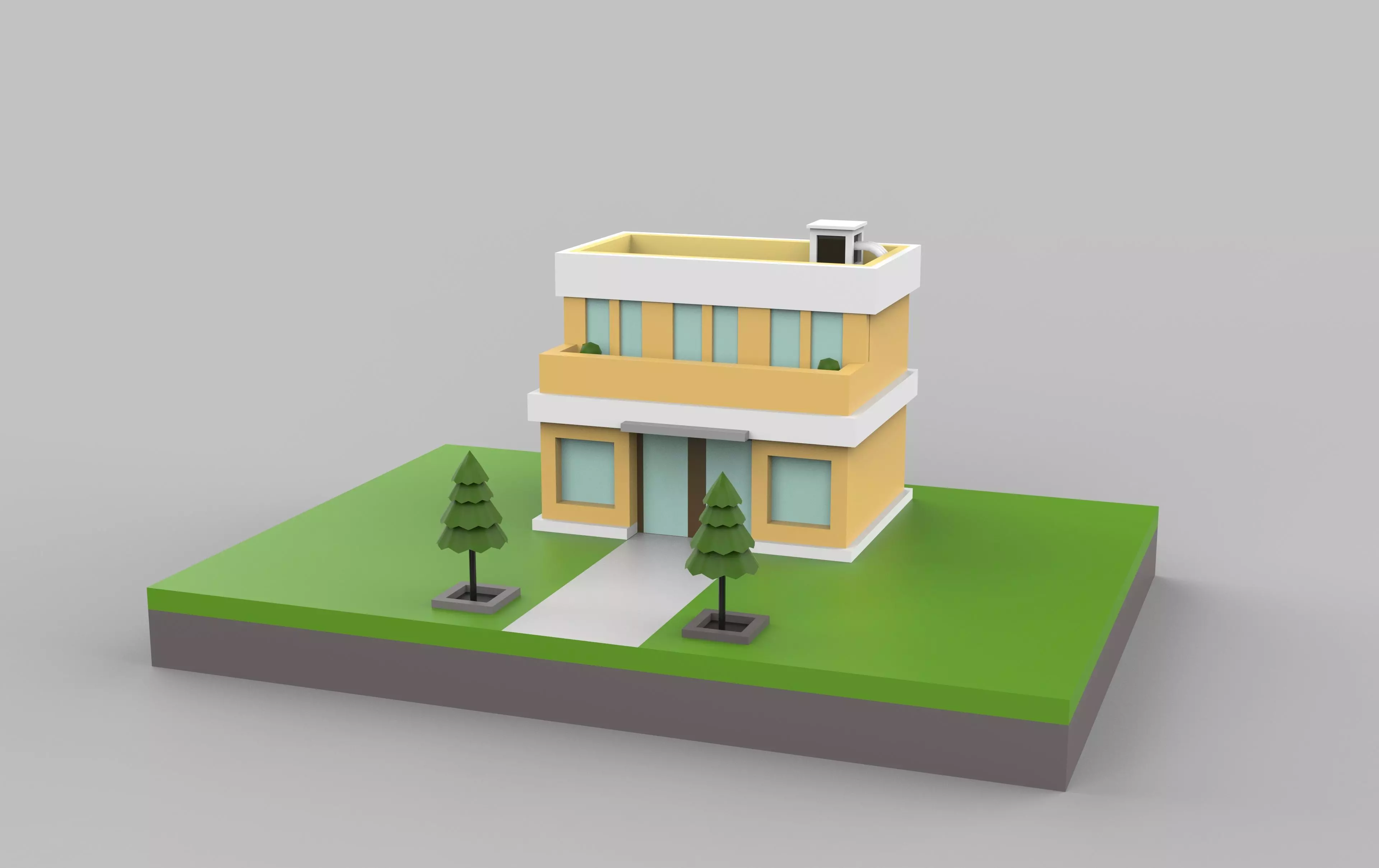 city building Low-poly 3D model
