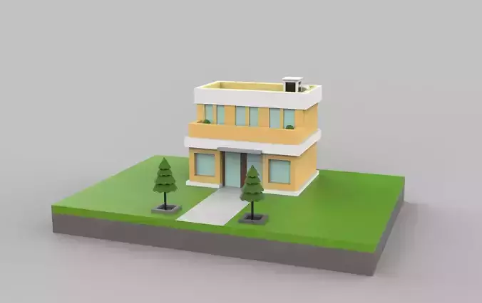 city building Low-poly 3D model