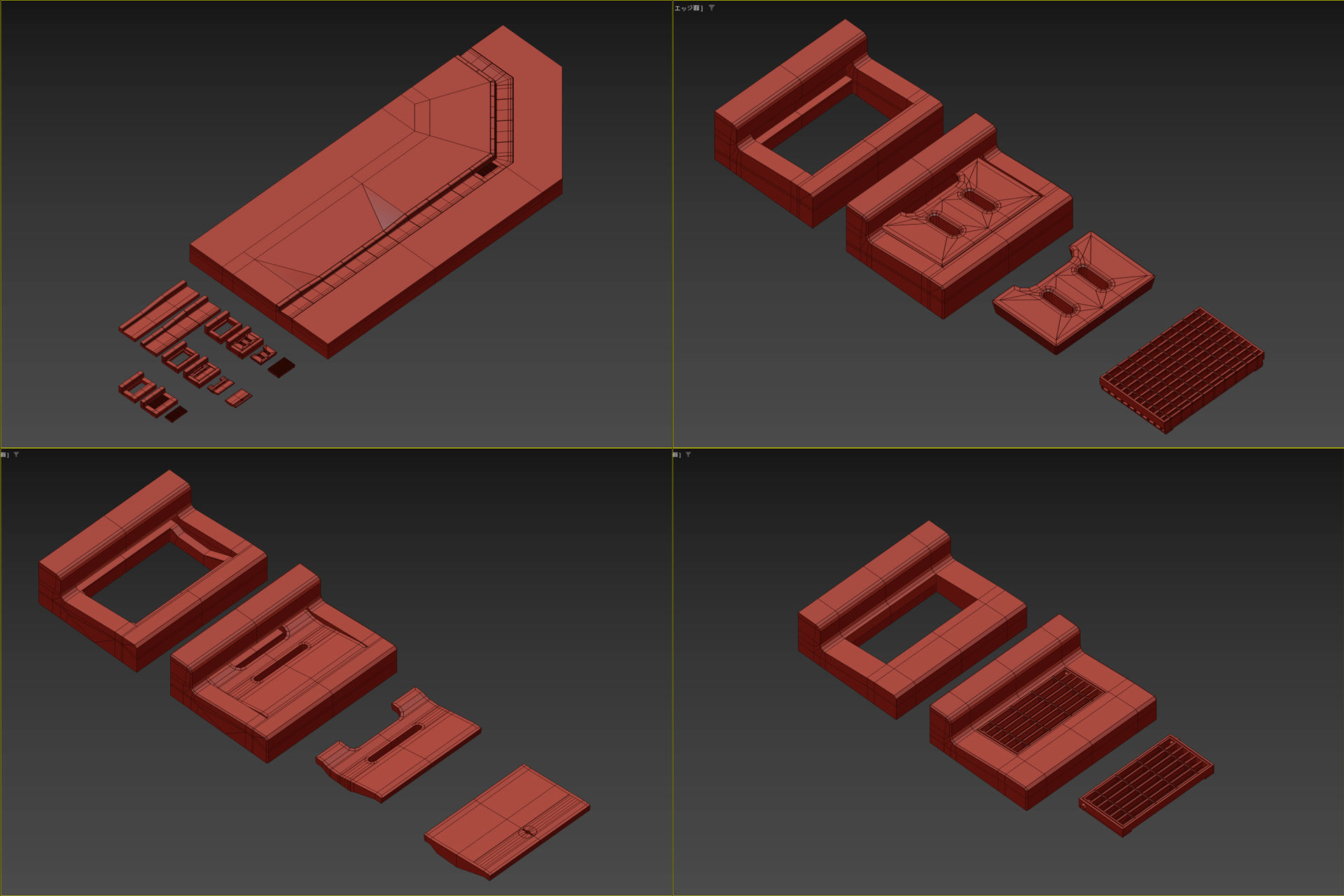 L-shaped side ditch 250B 3D model_8