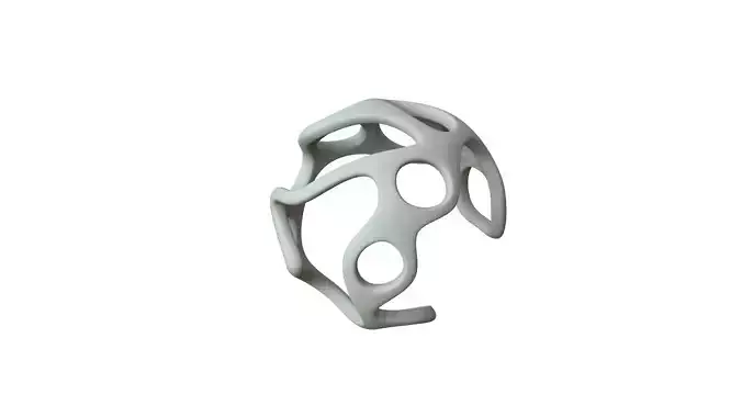 SciFi Cube Object No 39136 Low Poly Shape