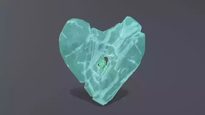 Broken Heart Low-poly 3D model