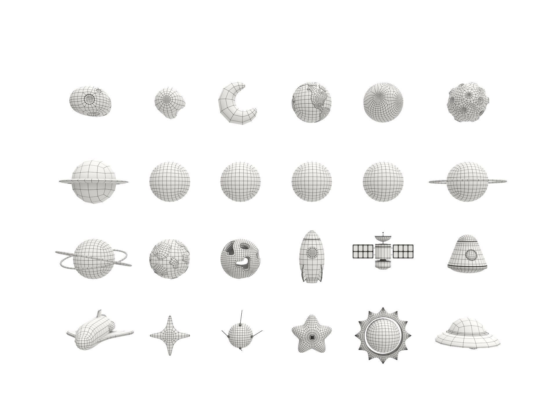 Cartoon Space Pack 3D model_34