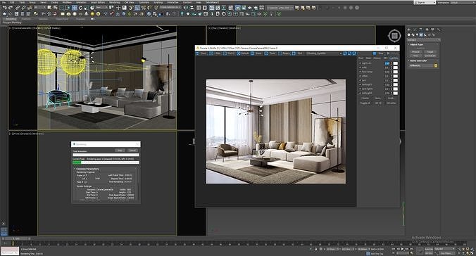 Interior Living Room Scene 17 3D model 6