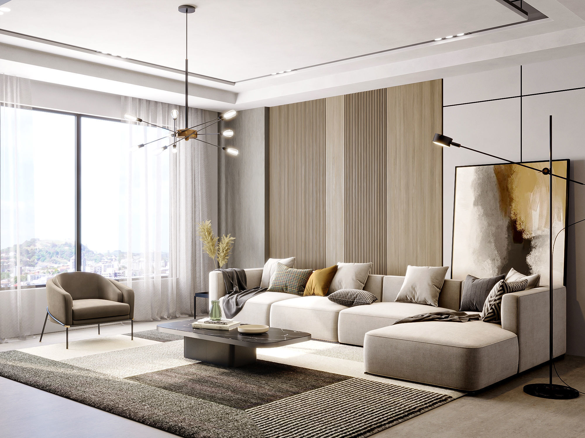Interior Living Room Scene 17 3D model_1