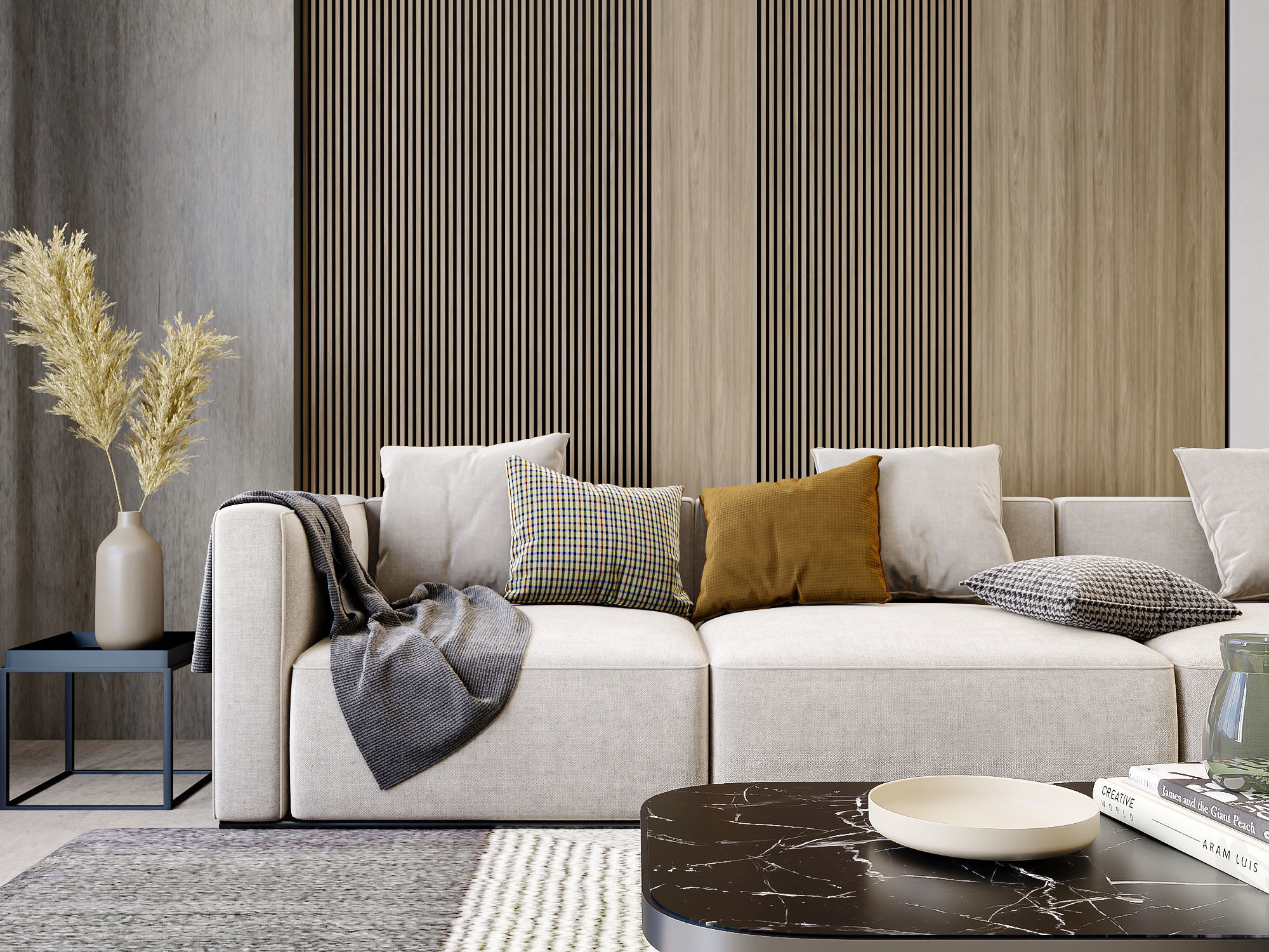 Interior Living Room Scene 17 3D model_3