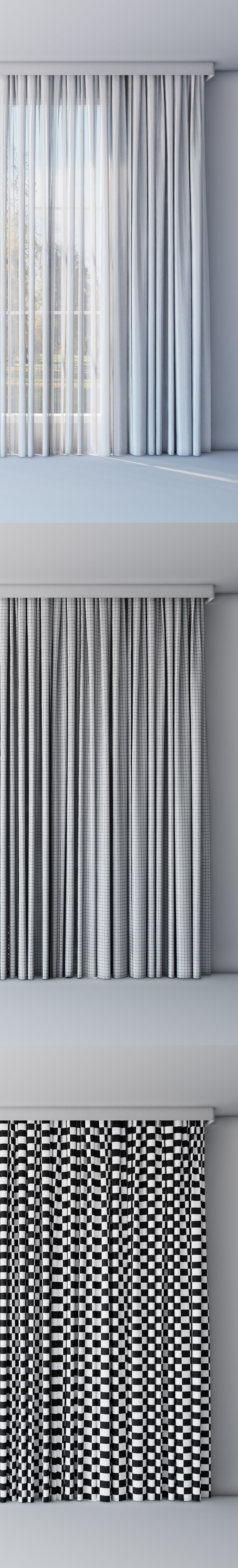 Tulle Low-poly 3D model_1