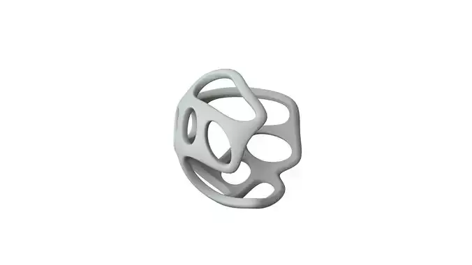 SciFi Cube Object No 35844 Low Poly Shape