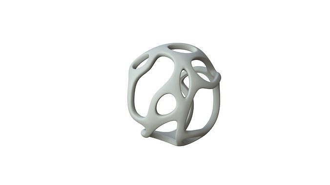 SciFi Cube Object No 34893 Low Poly Shape Texture