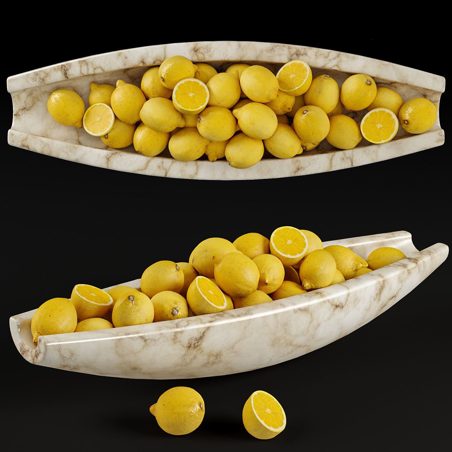 Lemon bowl 3D model_2