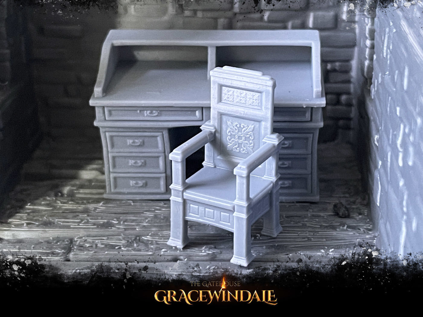 Gatehouse - Writing Desk 3D print model_3