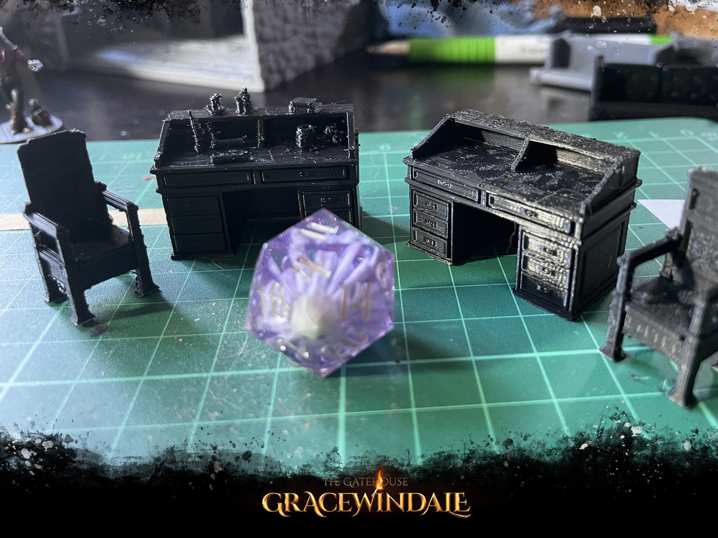 Gatehouse - Writing Desk 3D print model_4