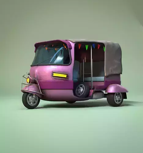 Amazing simple Rickshaw  3D model