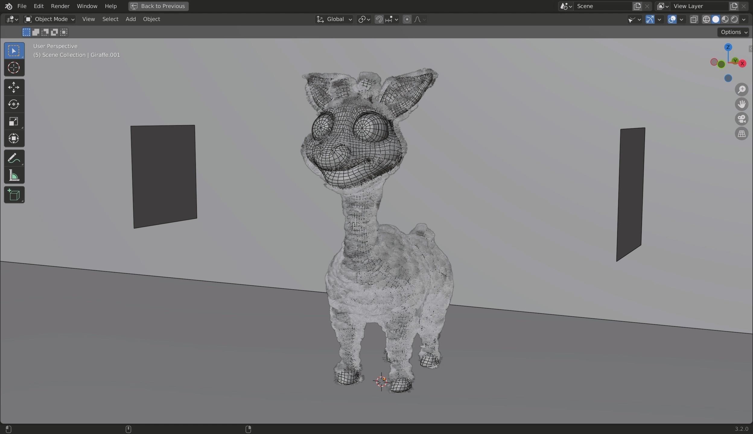 3D Cartoon Giraffe Low-poly 3D model_13