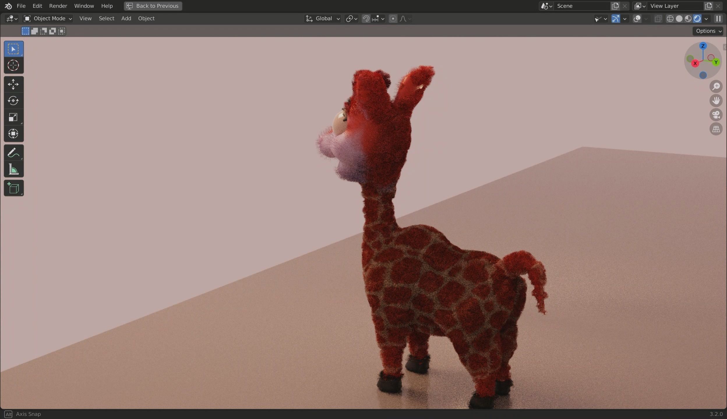 3D Cartoon Giraffe Low-poly 3D model_8