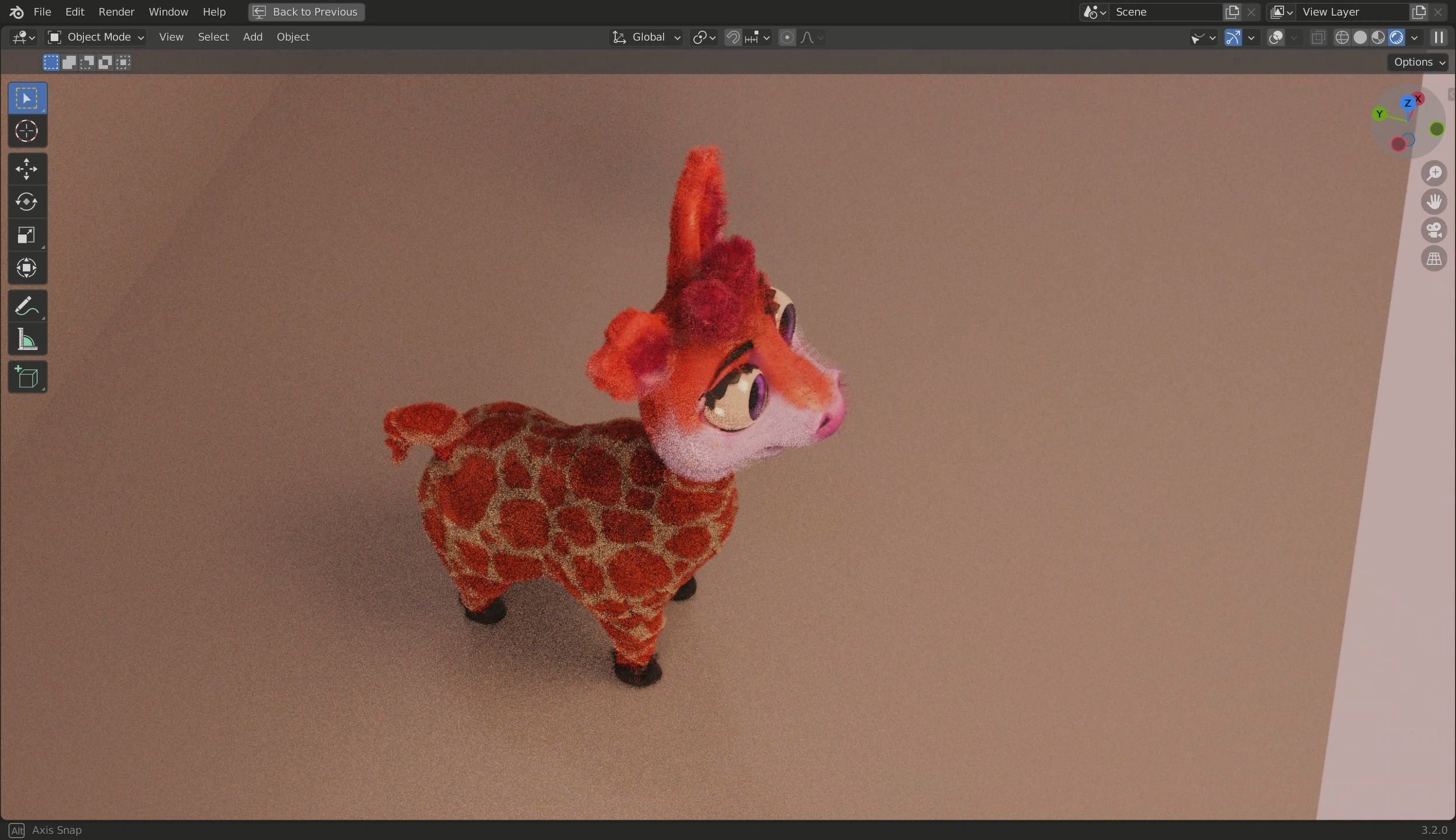 3D Cartoon Giraffe Low-poly 3D model_20