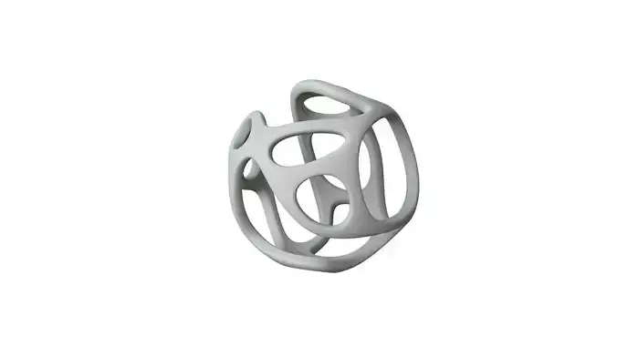 SciFi Cube Object No 22971 Low Poly Shape