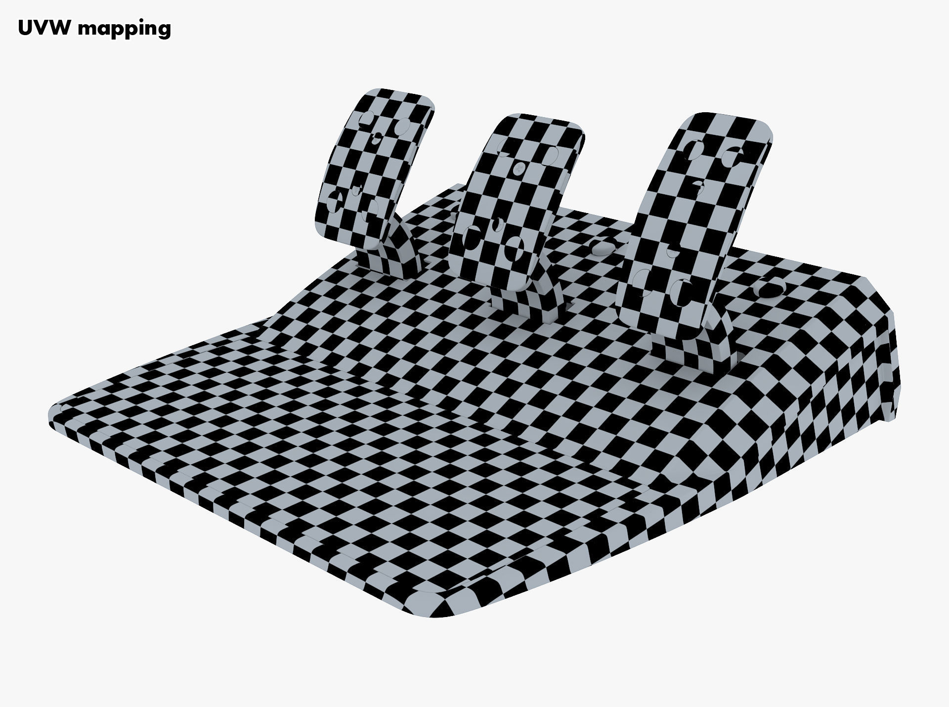 Generic Gaming Steering Wheel with Pedals and Shifter M 1 3D model_74