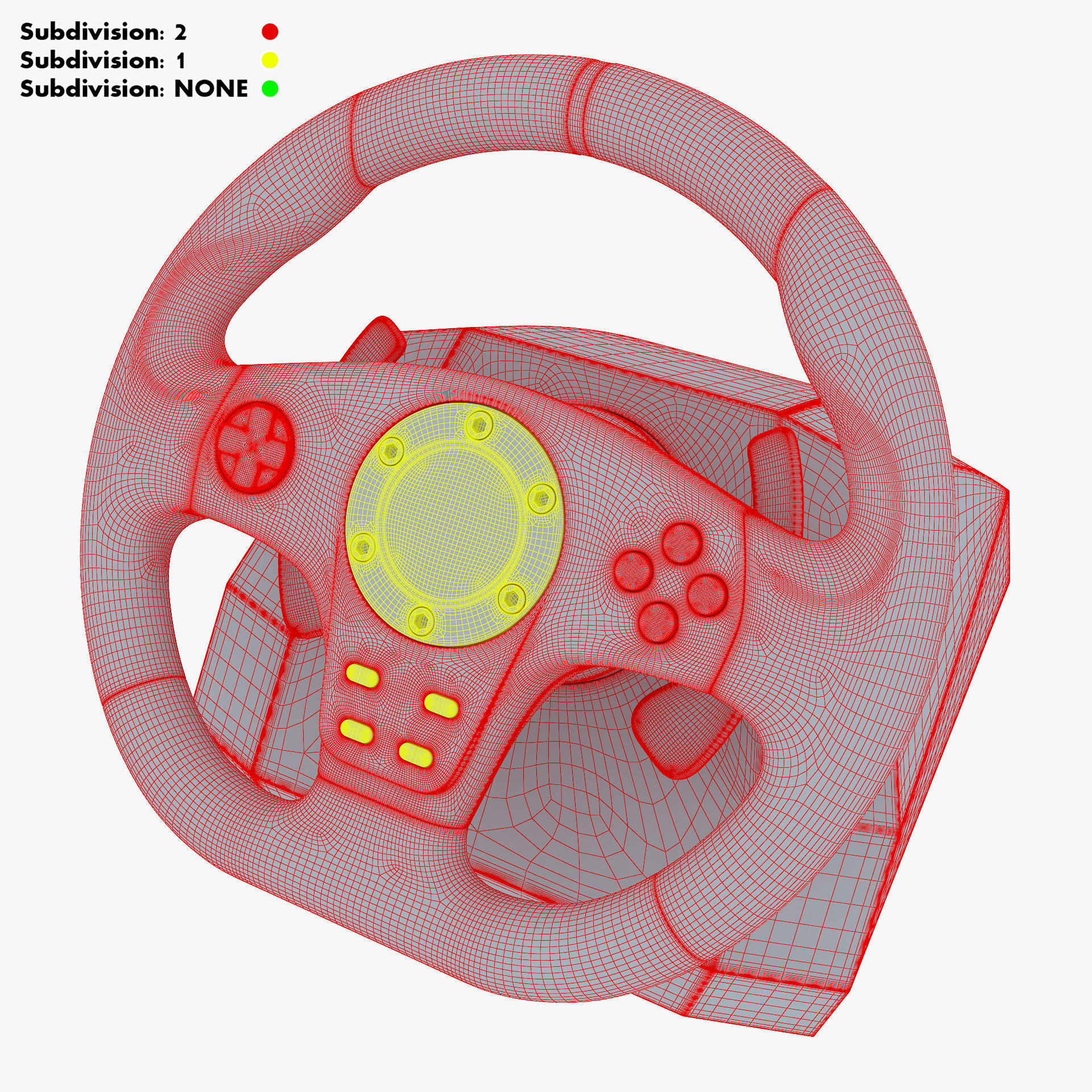 Generic Gaming Steering Wheel with Pedals and Shifter M 1 3D model_27