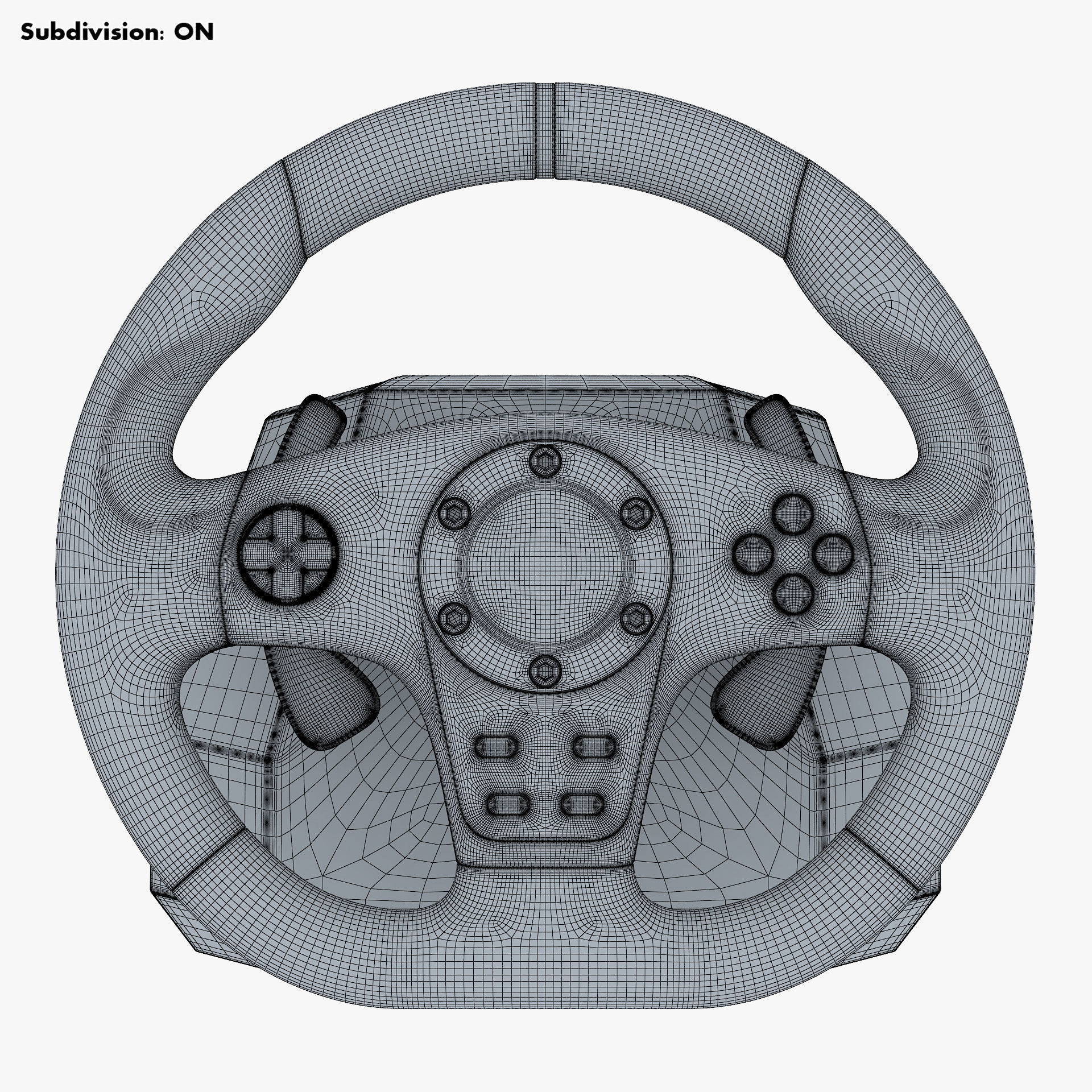 Generic Gaming Steering Wheel with Pedals and Shifter M 1 3D model_12