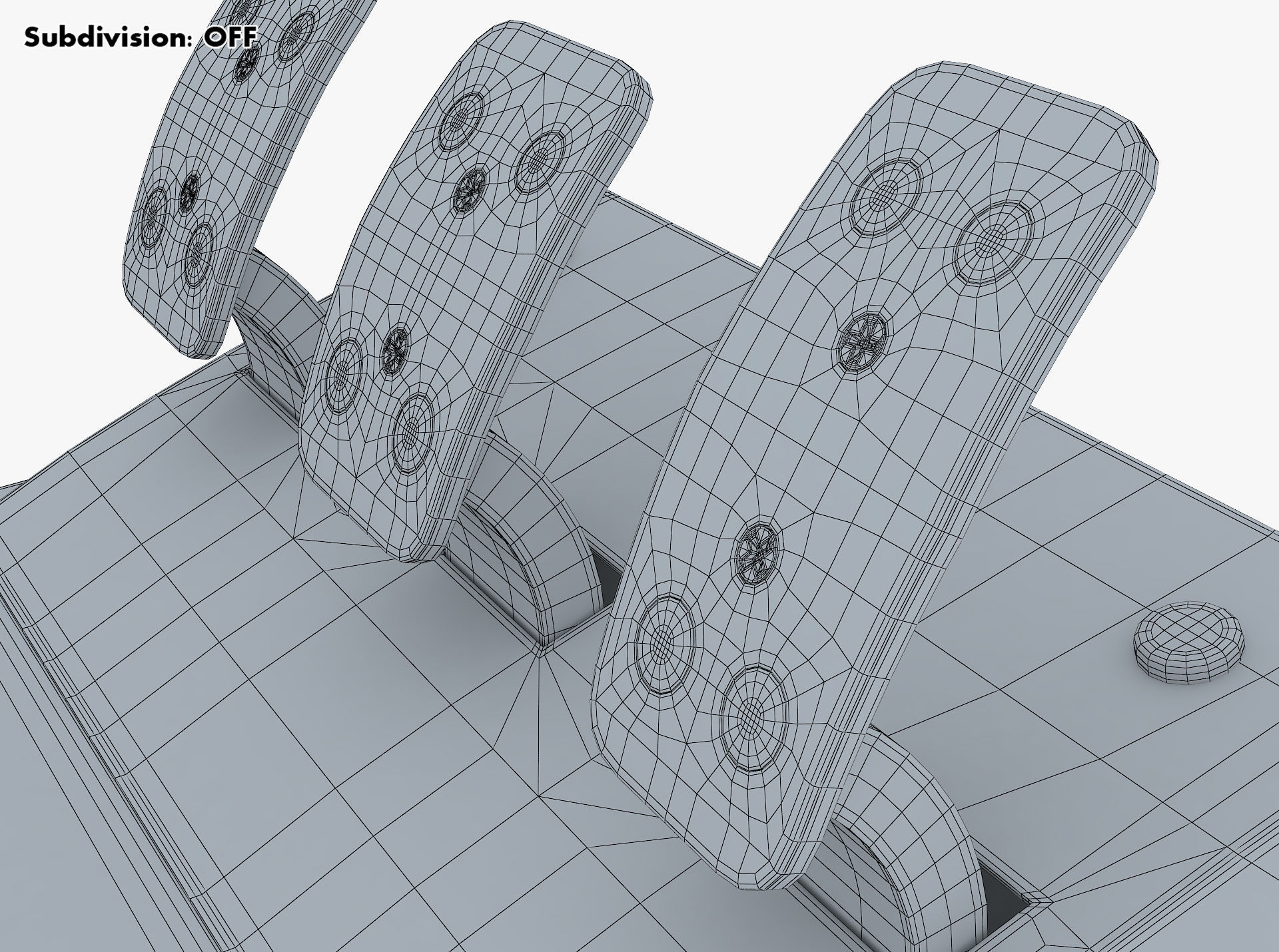 Generic Gaming Steering Wheel with Pedals and Shifter M 1 3D model_73