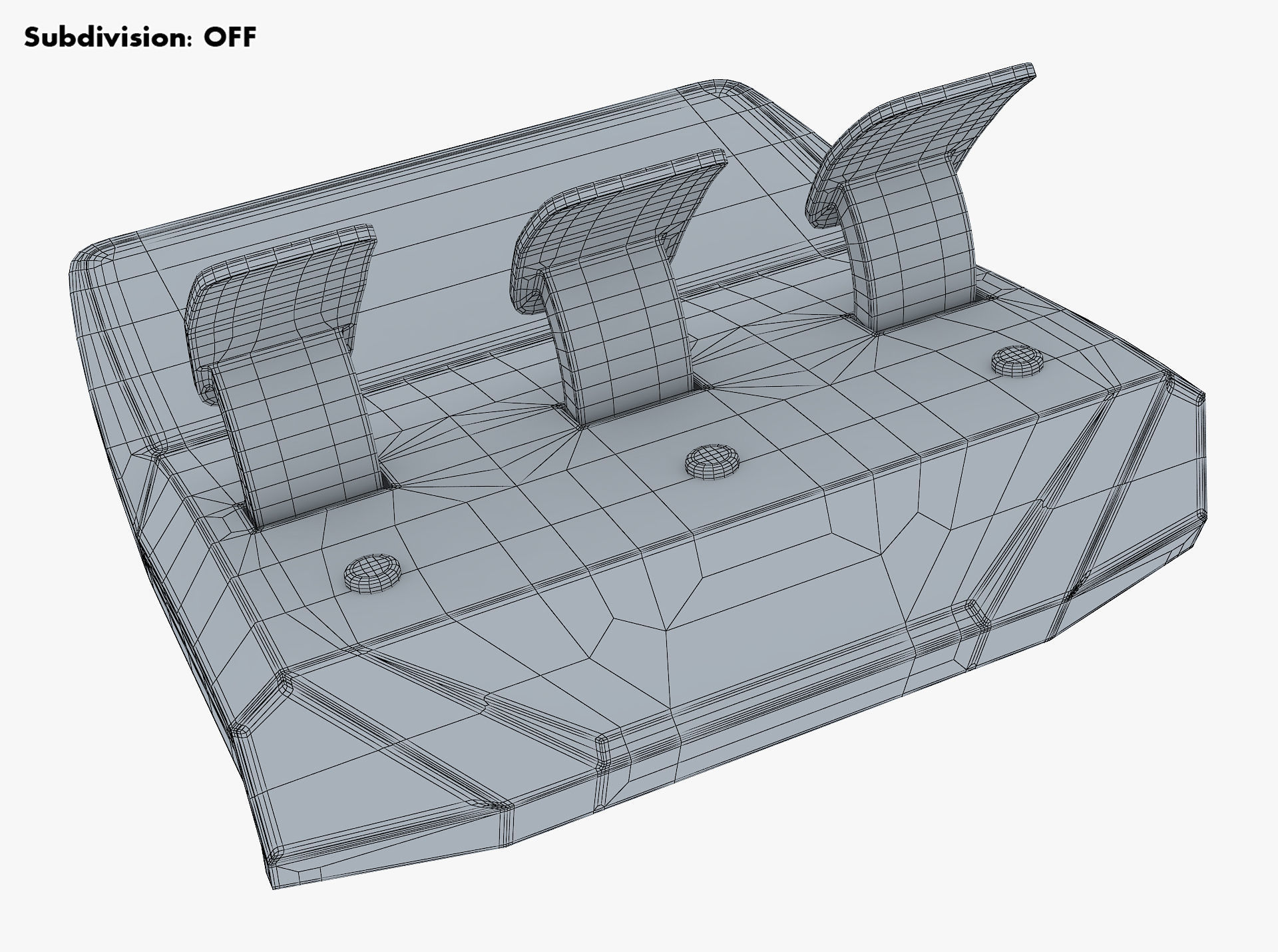 Generic Gaming Steering Wheel with Pedals and Shifter M 1 3D model_69