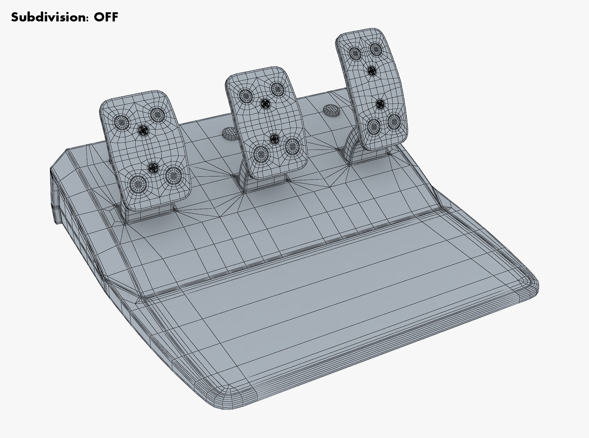 Generic Gaming Steering Wheel with Pedals and Shifter M 1 3D model_65