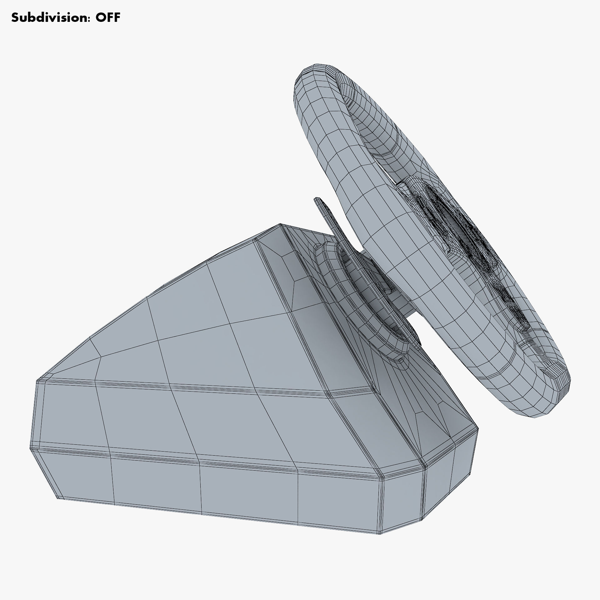 Generic Gaming Steering Wheel with Pedals and Shifter M 1 3D model_17