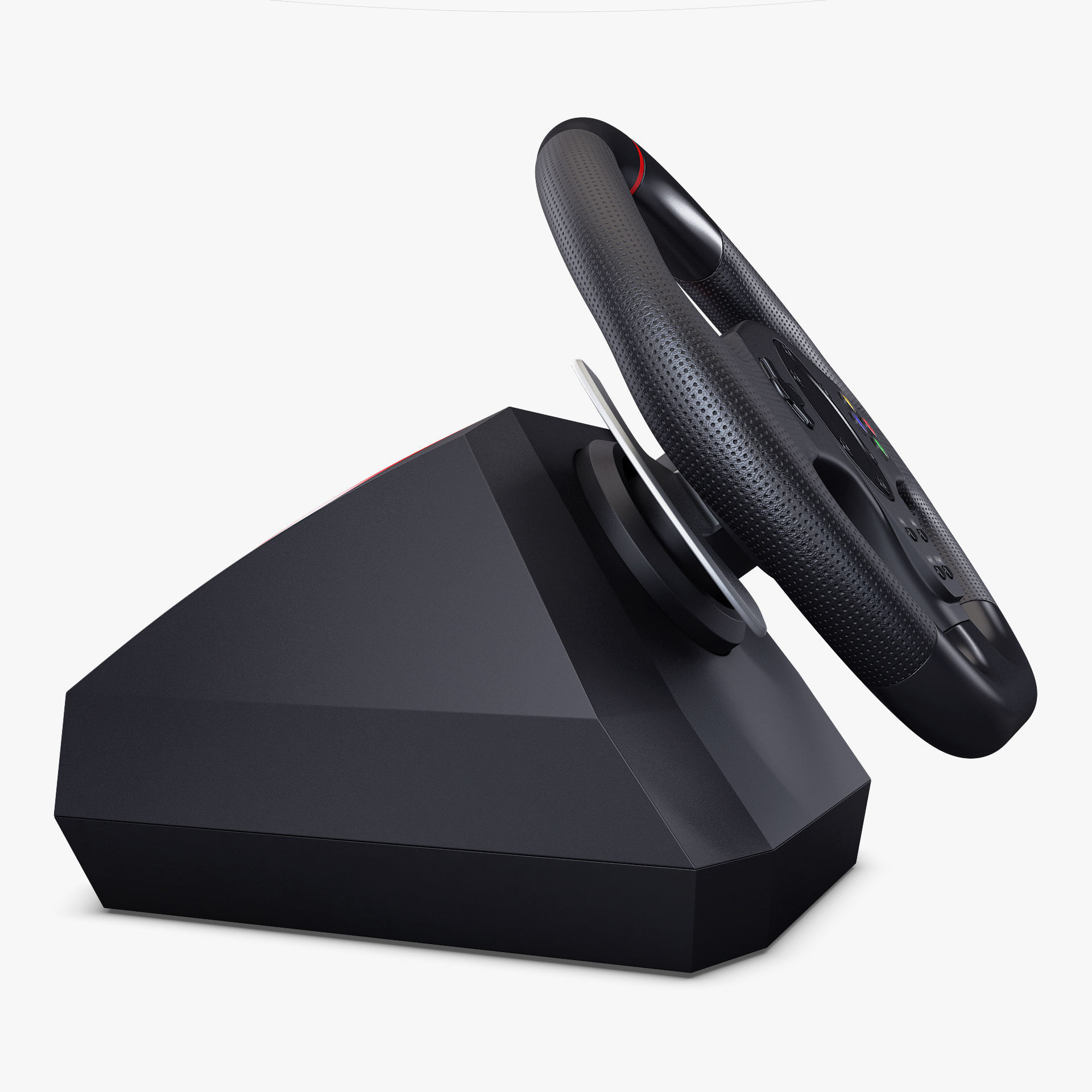 Generic Gaming Steering Wheel with Pedals and Shifter M 1 3D model_5