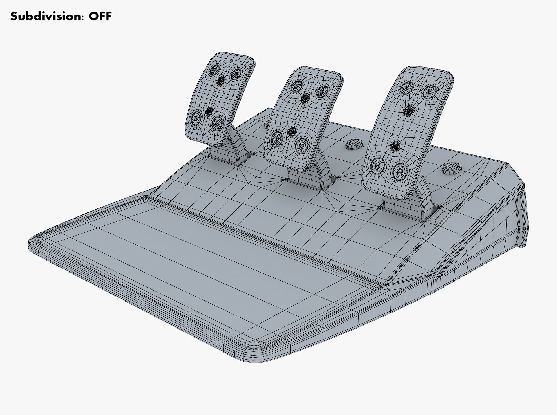 Generic Gaming Steering Wheel with Pedals and Shifter M 1 3D model_61