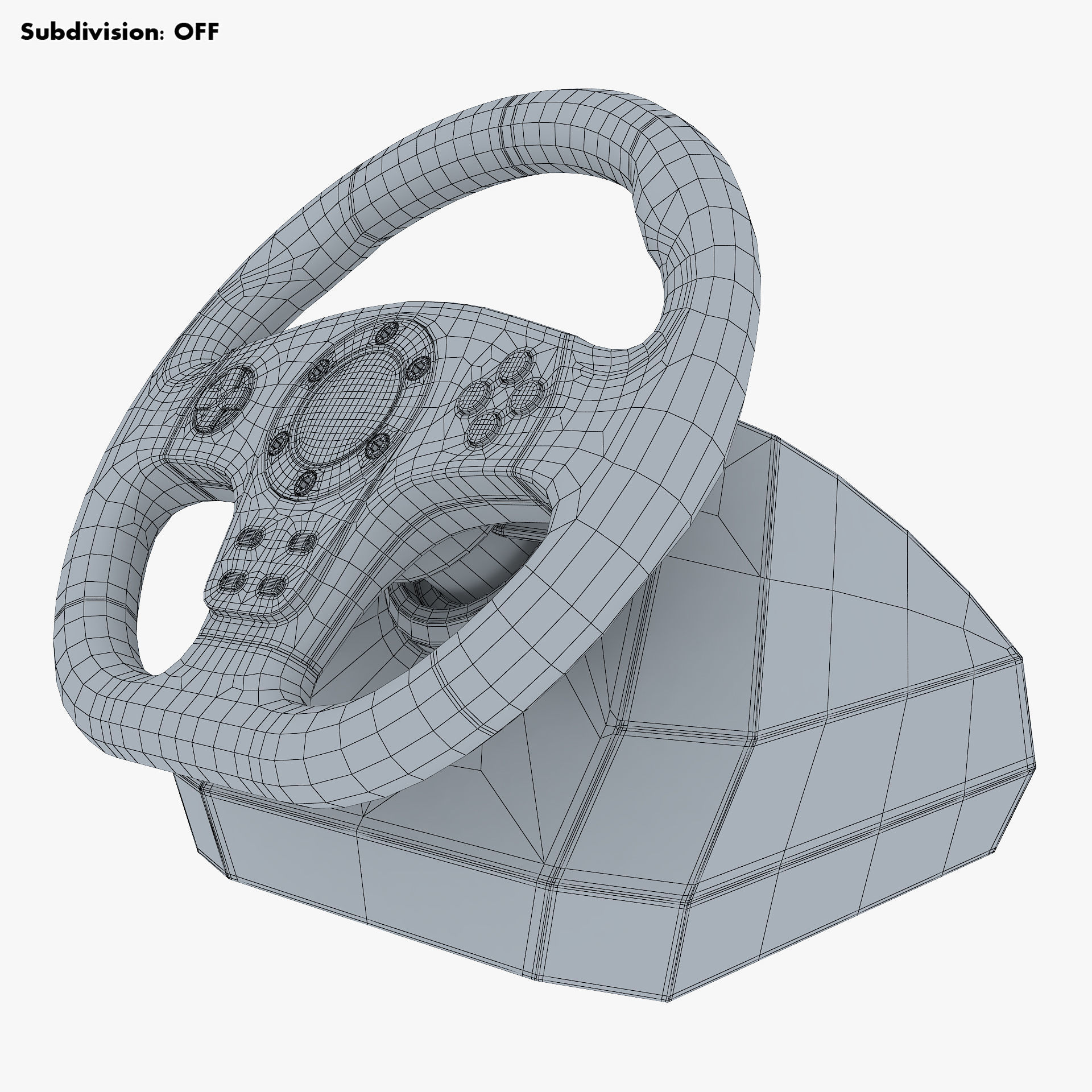 Generic Gaming Steering Wheel with Pedals and Shifter M 1 3D model_11