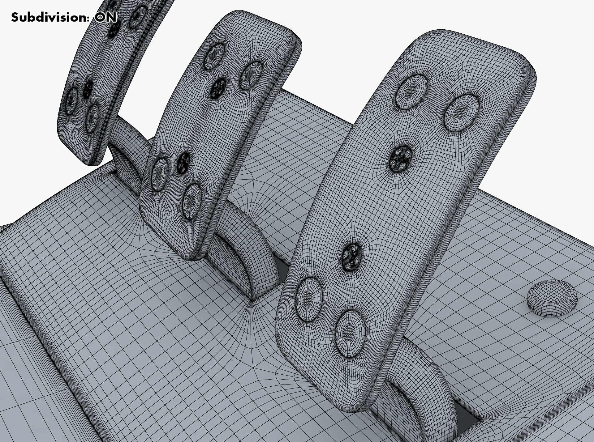 Generic Gaming Steering Wheel with Pedals and Shifter M 1 3D model_72