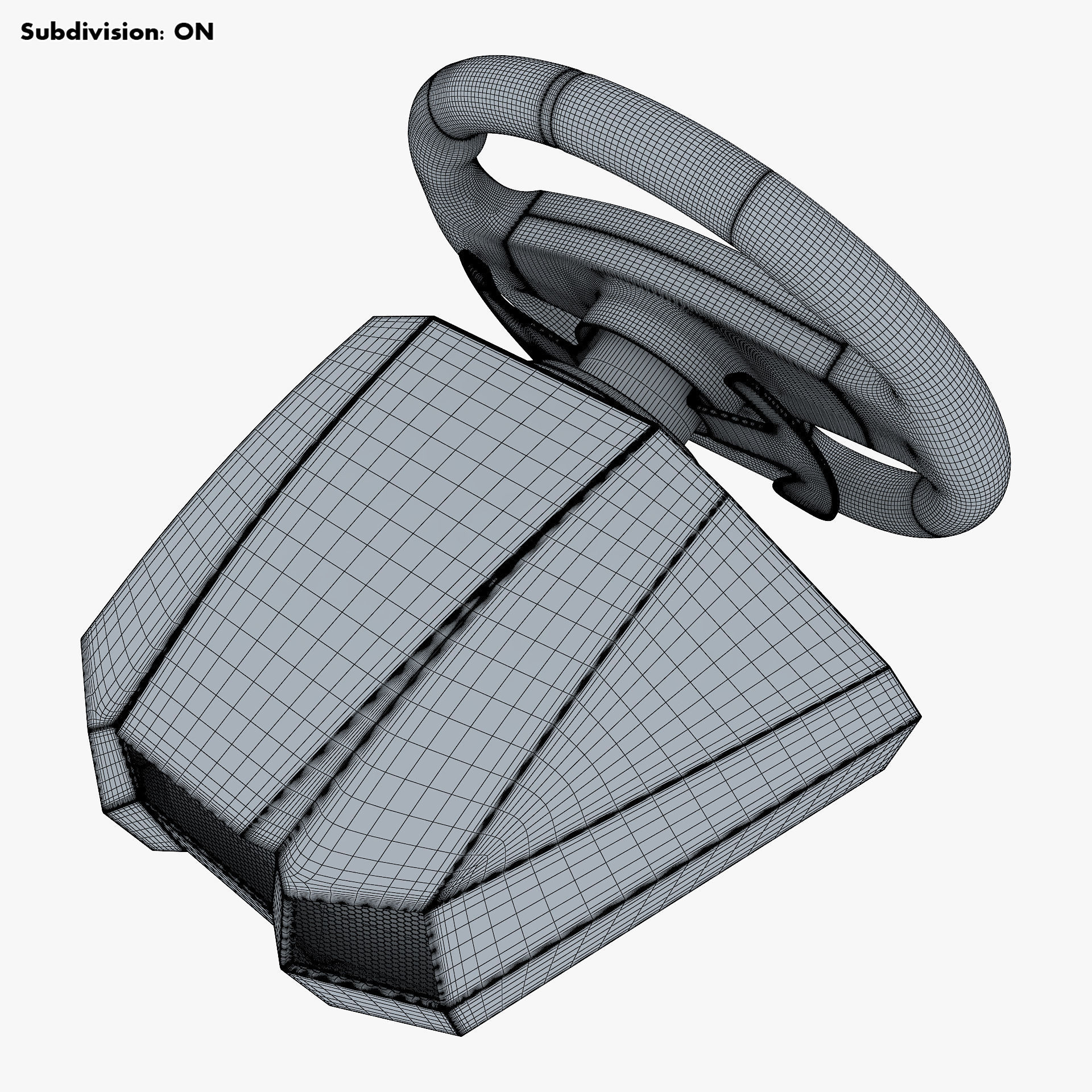 Generic Gaming Steering Wheel with Pedals and Shifter M 1 3D model_18