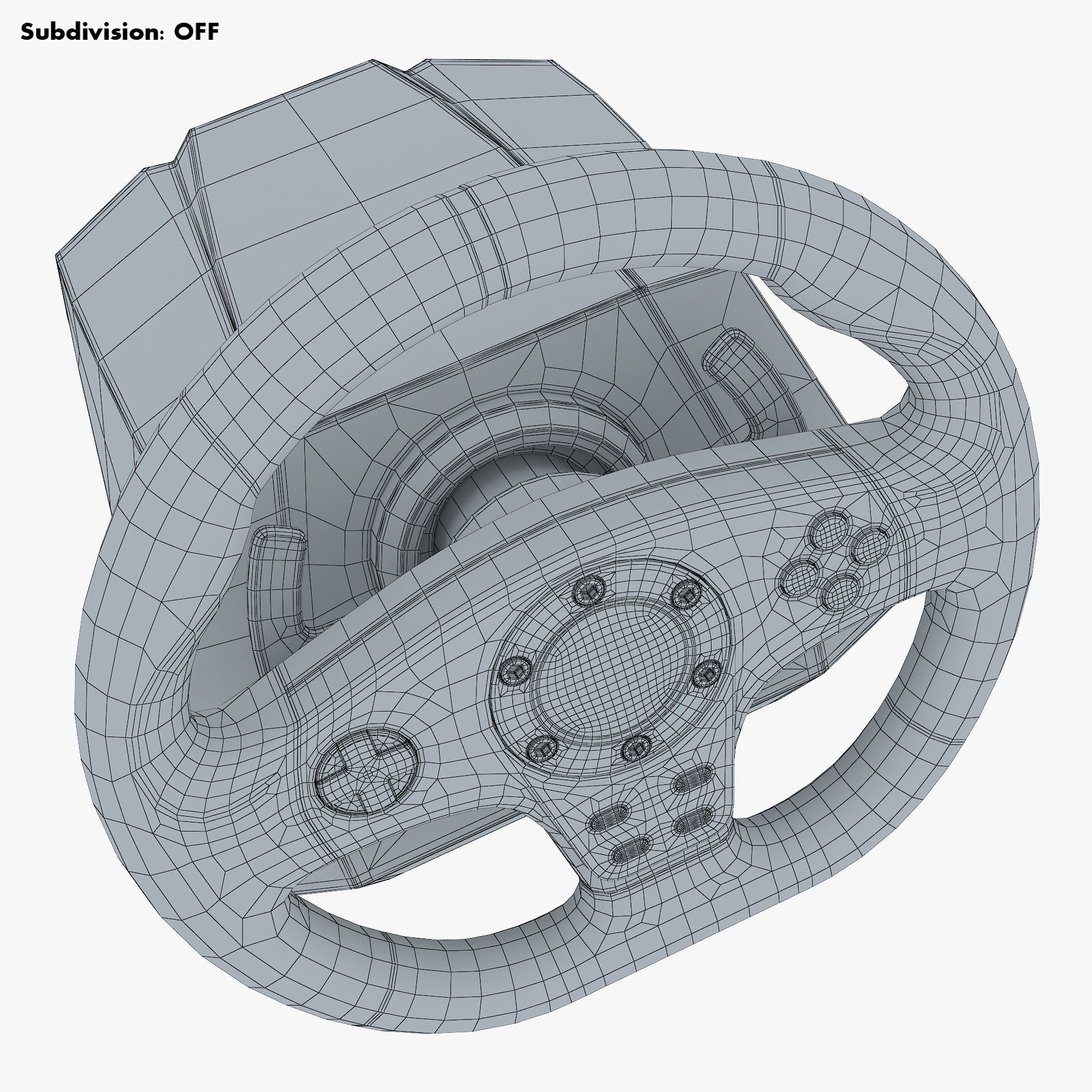 Generic Gaming Steering Wheel with Pedals and Shifter M 1 3D model_21