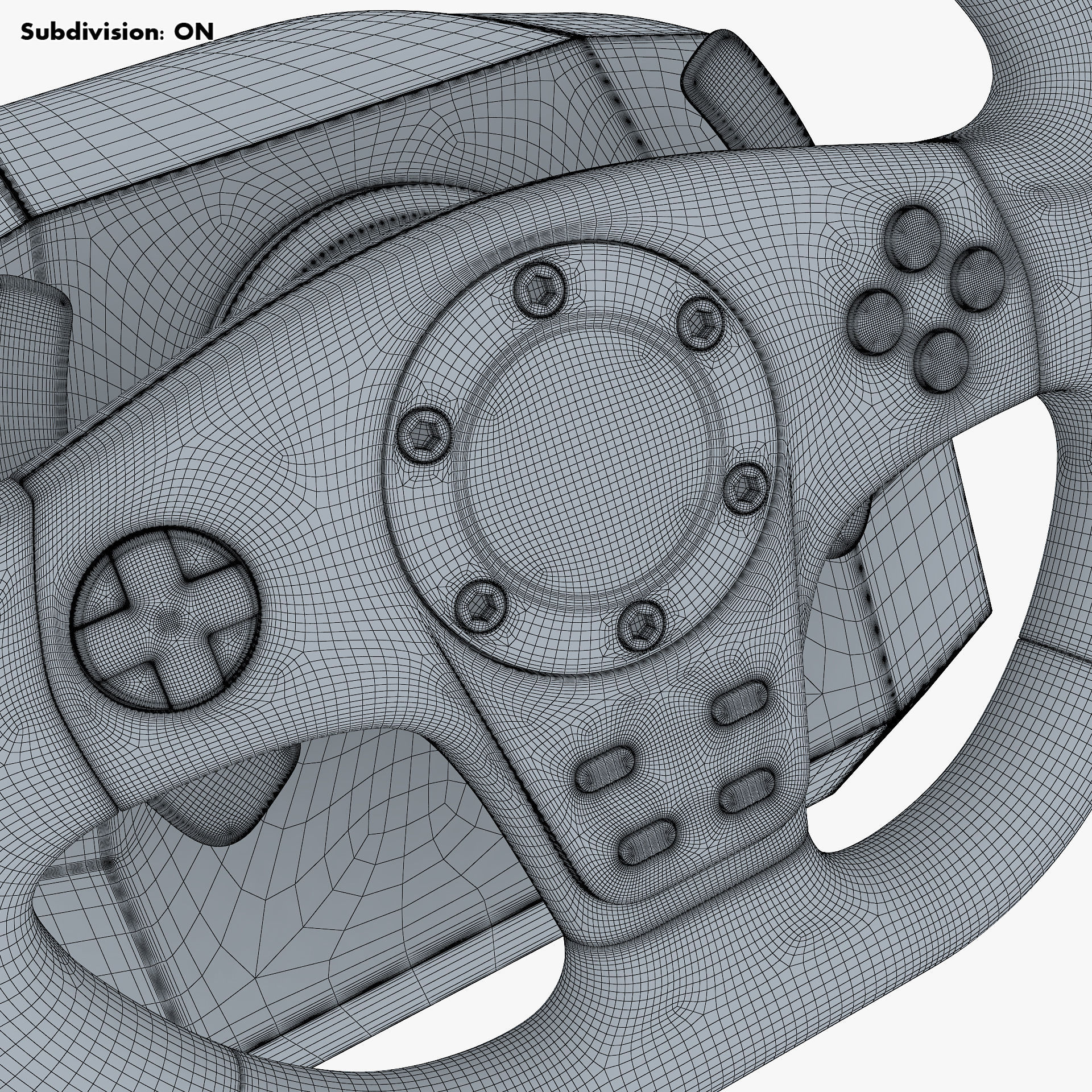 Generic Gaming Steering Wheel with Pedals and Shifter M 1 3D model_24